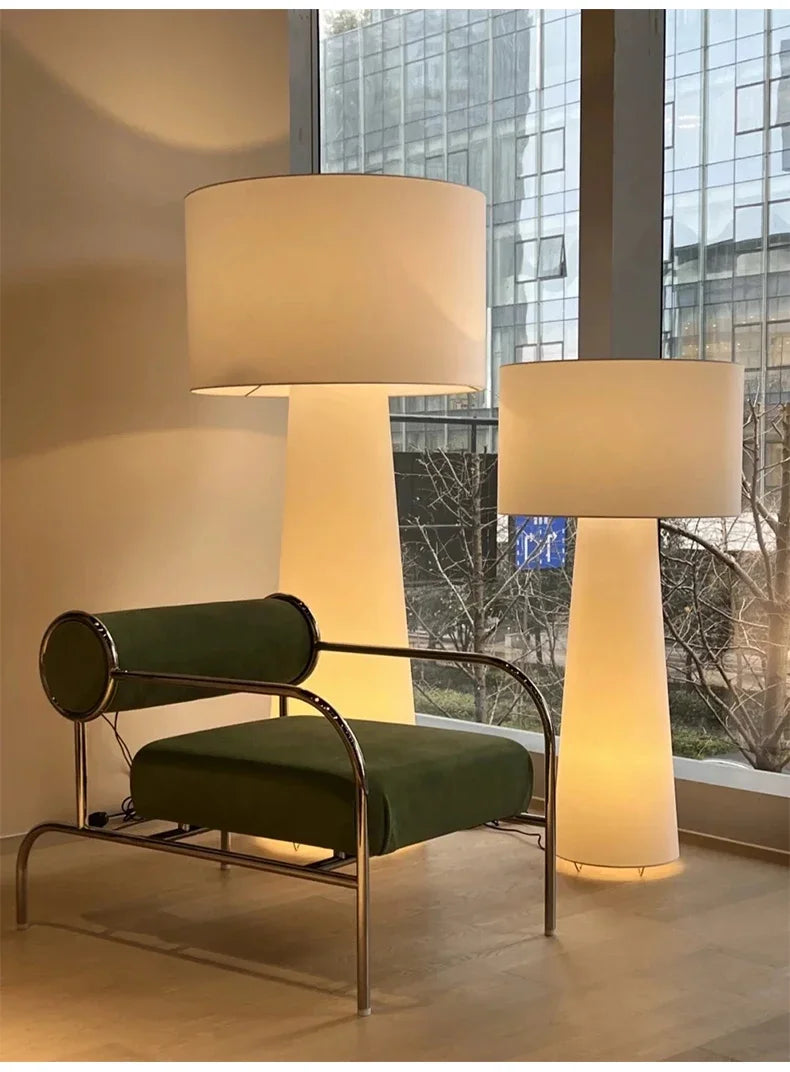 Lampe sur pied en tissu et fer design nordique – Armonello