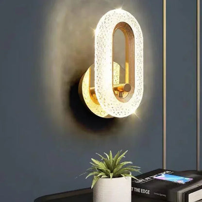 Directional Wall Light Ovalia minimalist design gold with acrylic diffuser - view 5