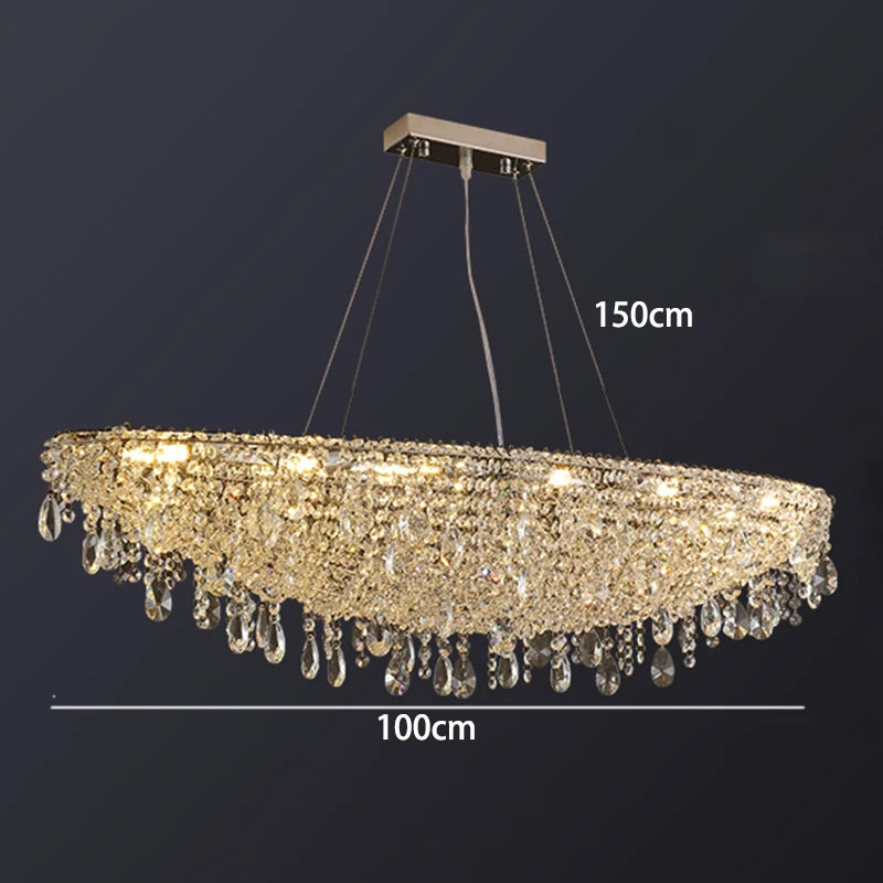 Suspension contemporaine en cristal pour salon – Crystarène