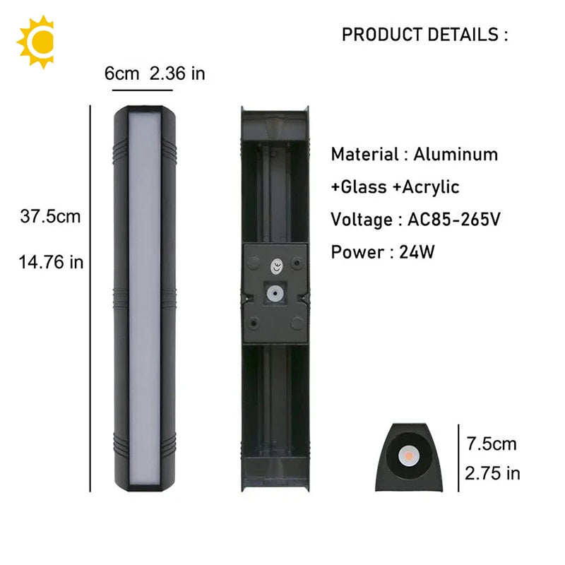 Applique murale LED moderne en aluminium – Alumiscape