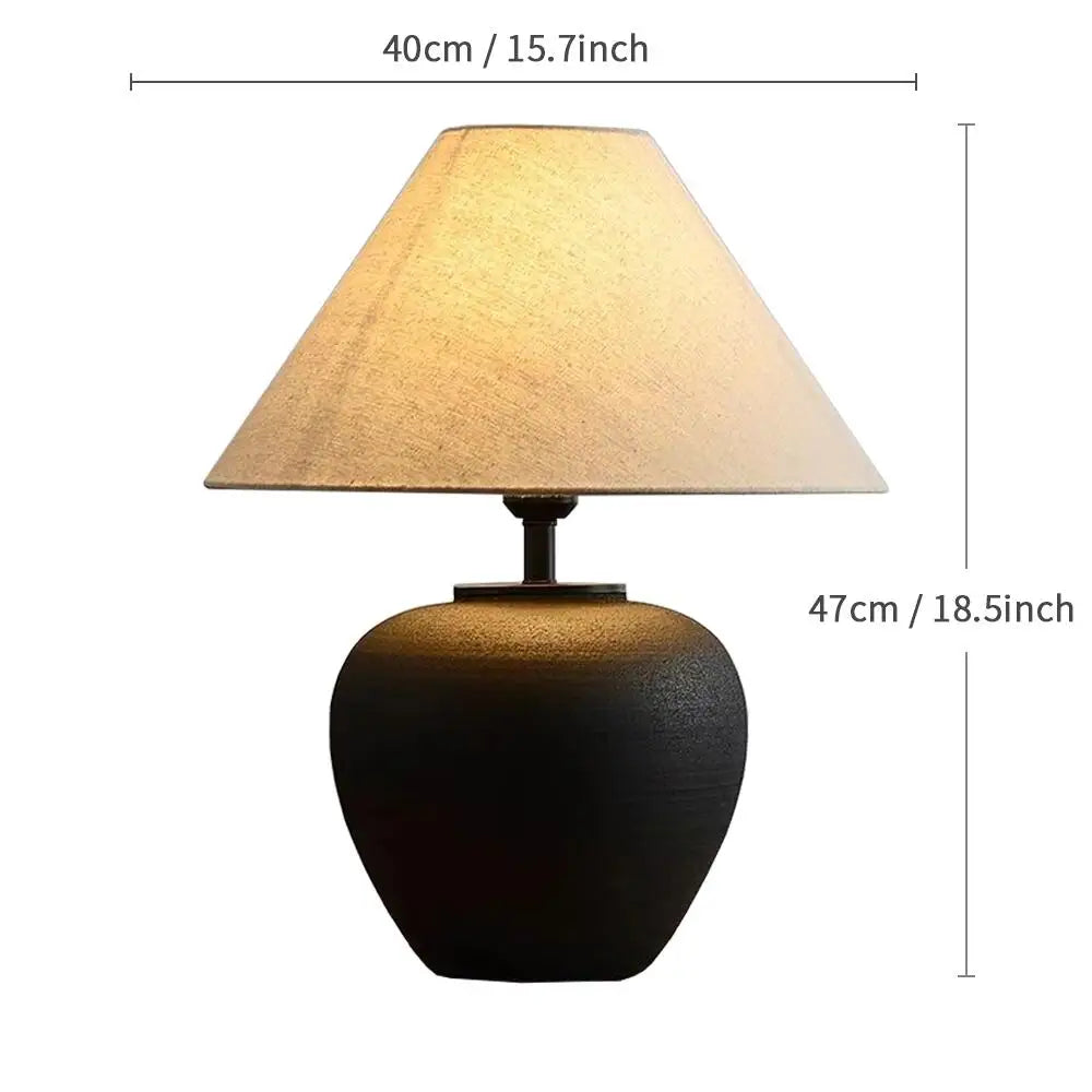 Lampe de table céramique style japonais pour salon – Zenara
