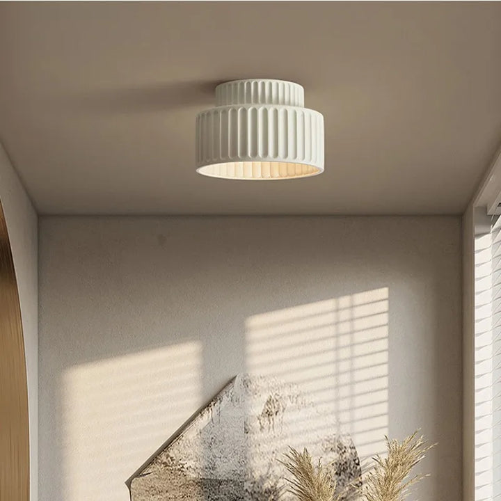 Plafonnier Minimaliste Crème pour Chambre – Crealuxa