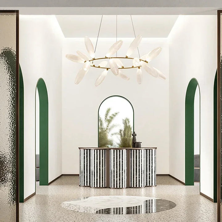 Suspension LED en verre design nordique pour salle à manger – Estelara