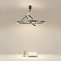 Plafonnier minimaliste double anneau en aluminium – Circadia