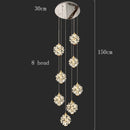 Modern crystal chandelier for living room – Crysélio