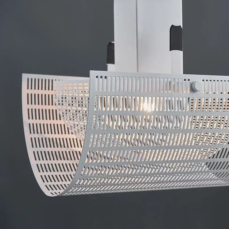 Moderne hanglamp in zwart en wit metaal voor woonkamer – Zébrano