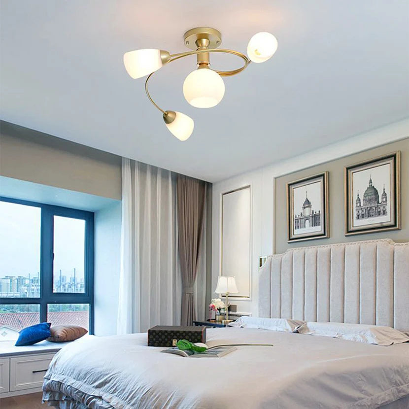 Plafonnier Moderne avec Anneaux Pivotants et LED Intégrées Blanc – Irisso