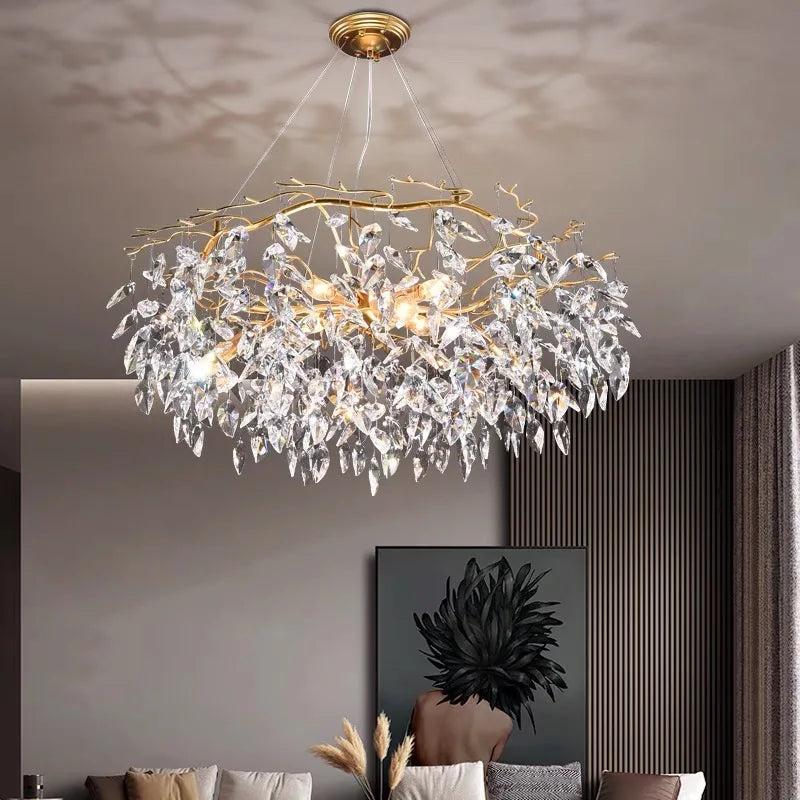 Lustre en Cristal Moderne pour Salon et Hôtels – Zeliora