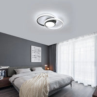 Plafonnier LED moderne en aluminium blanc 6500K pour chambre – Caelux