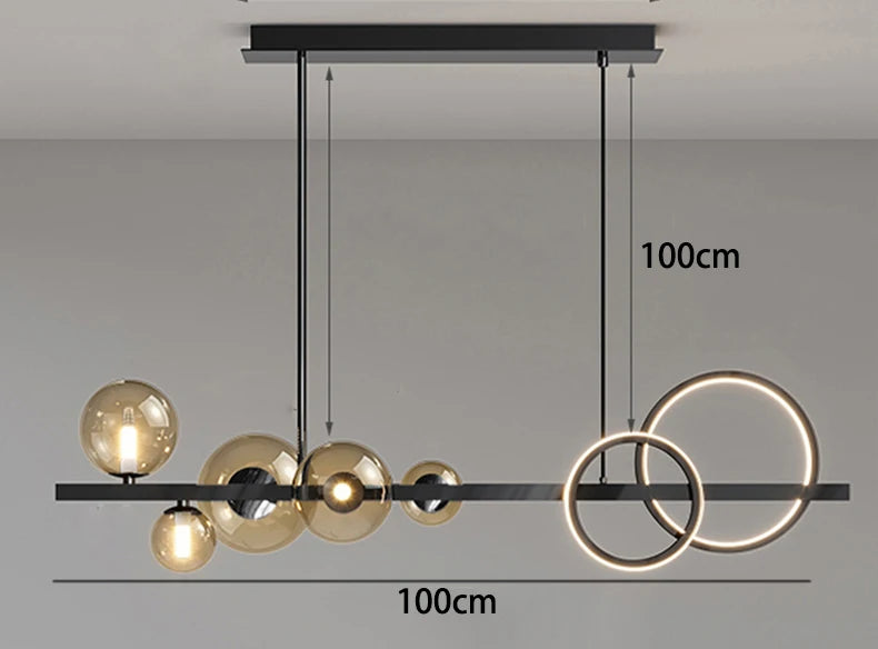 Hedendaagse hanglamp in legering voor woonkamer – Halura
