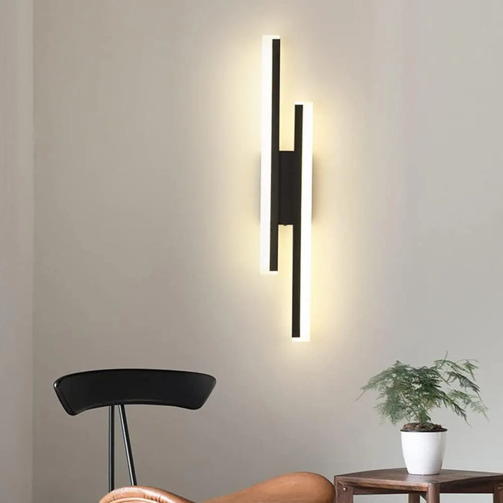 Applique murale led noir design moderne