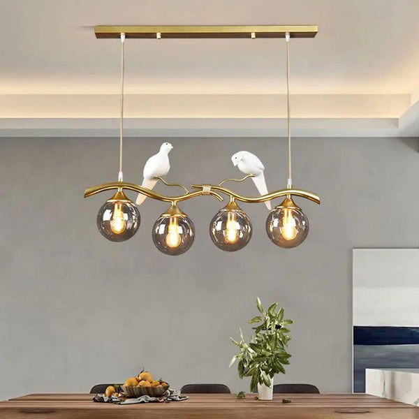 Bamboo Metal LED Chandelier Modern Design – Malaria