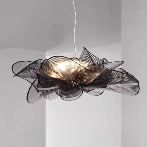 Plafonnier moderne en PVC noir pour chambre – Novaluce