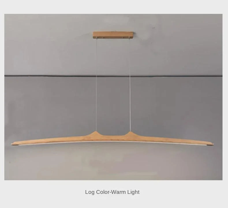 Suspension minimaliste en noyer pour salle à manger – Armonique