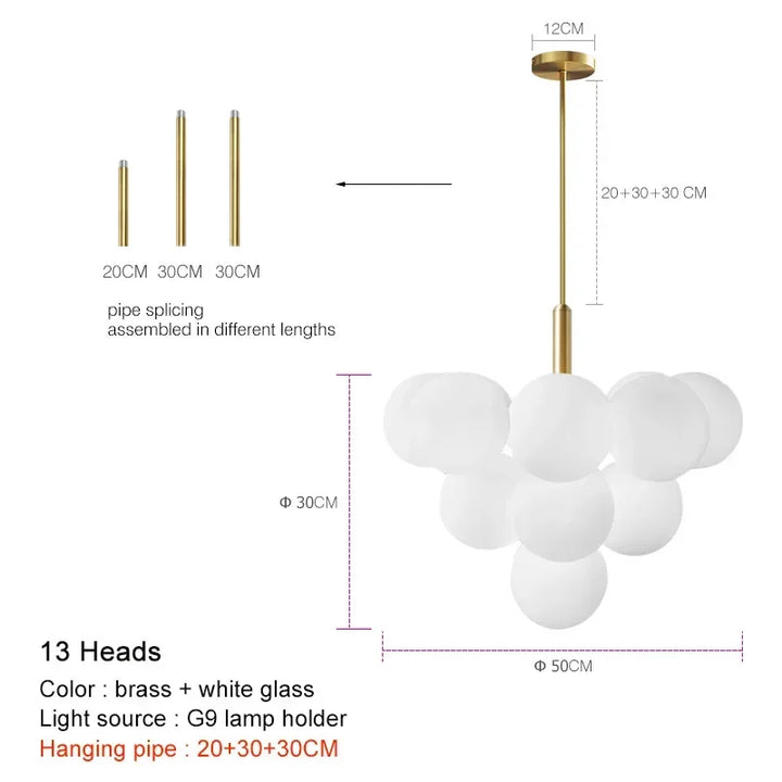 Lustre moderne en verre pour salon – Arionelle