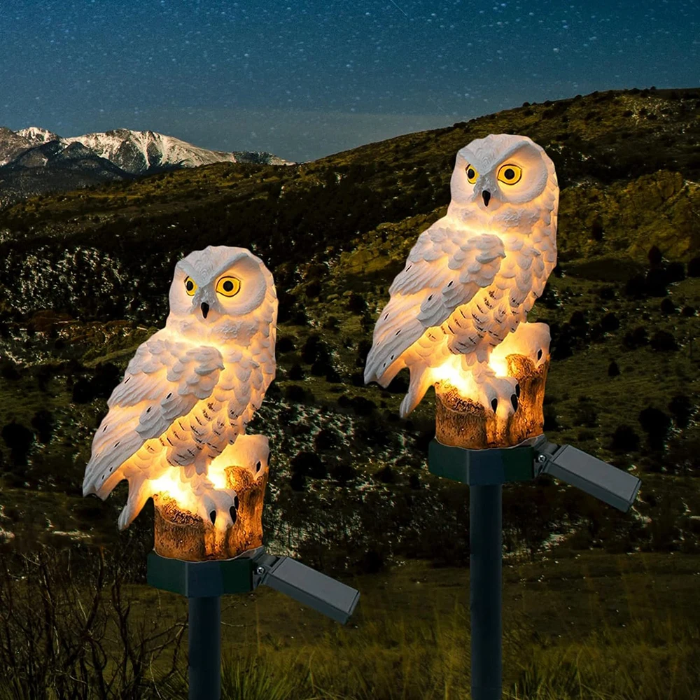 Lampe Solaire Extérieure en Forme de Hibou – Owlenza