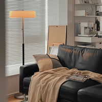 Lampe sur pied en verre et bois pour salon – Armonille