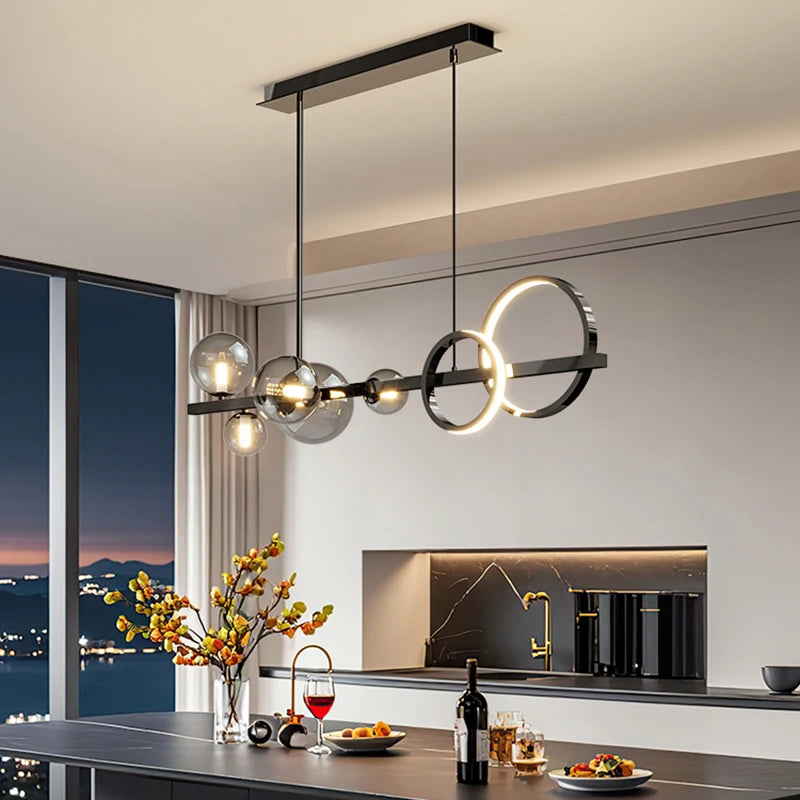 Hedendaagse hanglamp in legering voor woonkamer – Halura