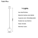 Copper and marble chandelier for living room – Marmo