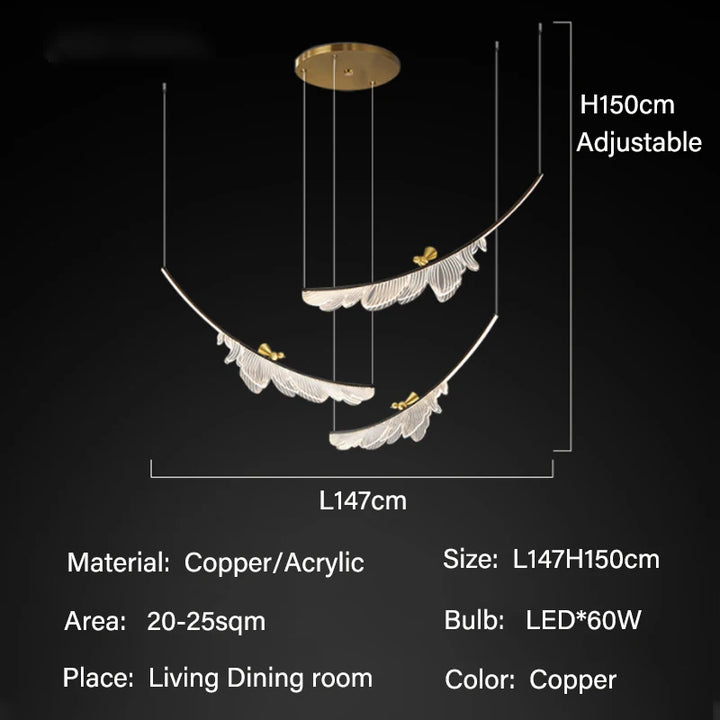 Suspension moderne en métal pour salle à manger – Arionel