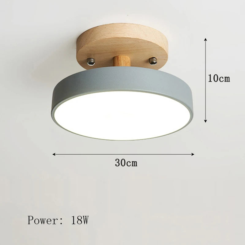 Plafonnier nordique en bois pour couloir – Arborise