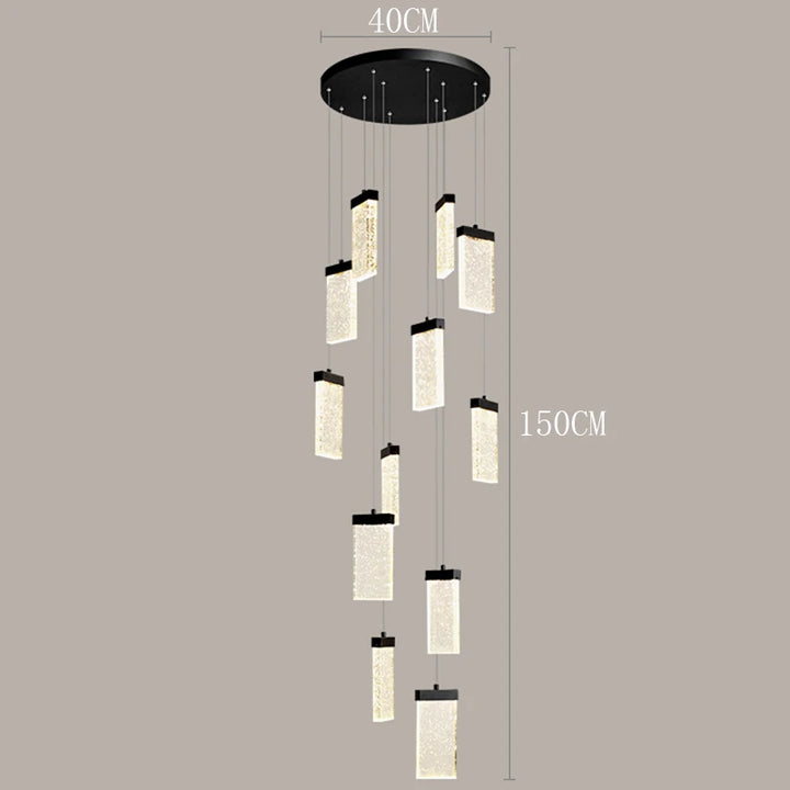 Lustre moderne en cristal pour salon – Cristarion