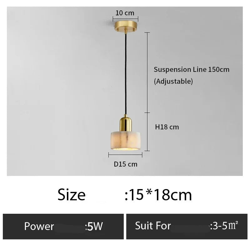 Suspension minimaliste en cuivre pour chambre – Arionelle