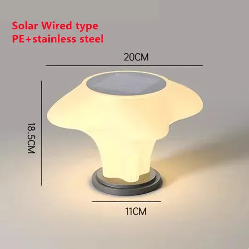 Lampe solaire extérieure moderne en acier inoxydable – Solaris