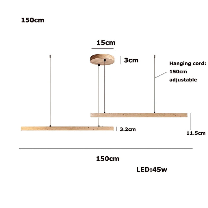Lustre contemporain en pierre et acier pour salle à manger – Silexor