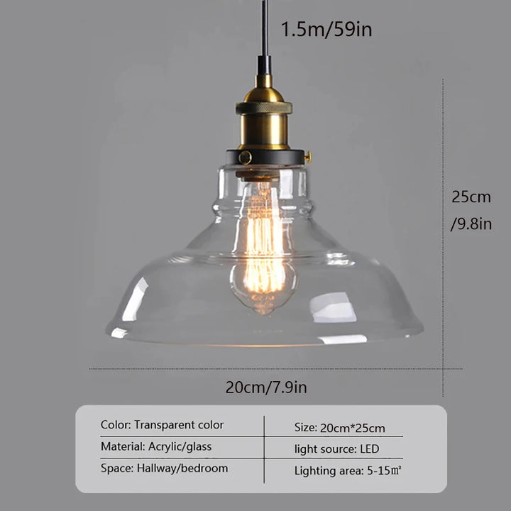 Suspension en verre industriel pour hôtels et bars – Zelaria
