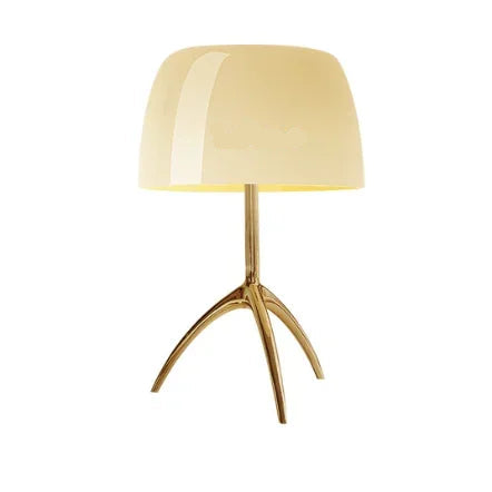 Moderne bureaulamp driepoot in gekleurd glas – Triolux