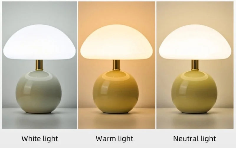 Lampe de table en céramique crémeuse pour chambre – Aureolys