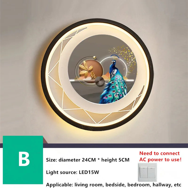 Applique murale en fer style chinois pour chambre – Oriensio