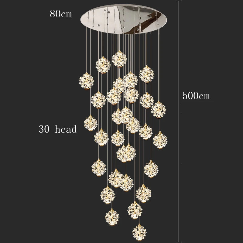 Lustre en cristal moderne pour salon – Crysélite