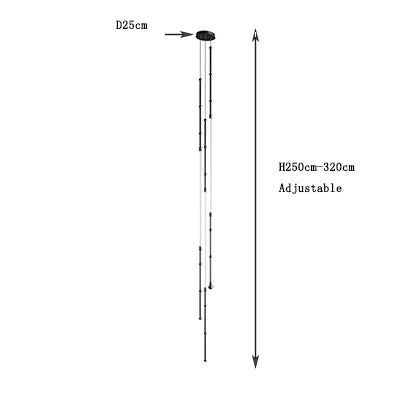 Lustre en métal noir pour salon – Curvella