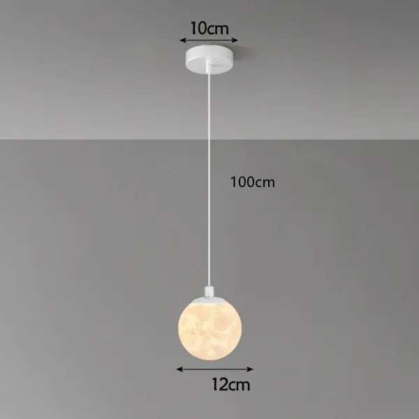 Moderne LED-hanglamp in wit metaal – Moonéclat