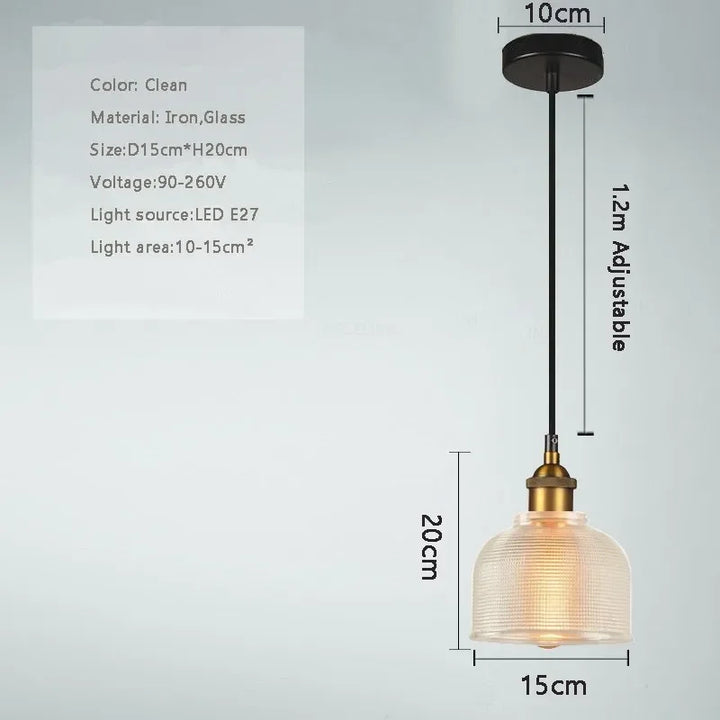 Suspension en verre coloré pour salle à manger – Arcanthe