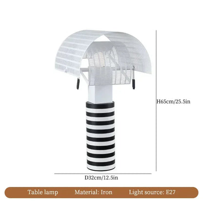 Moderne Hanglamp in Zwart en Wit Metaal voor Woonkamer – Zébrano