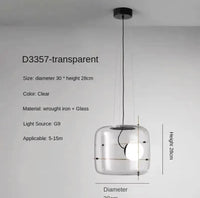 Suspension en verre fumé pour chambre et salon – Silmarise