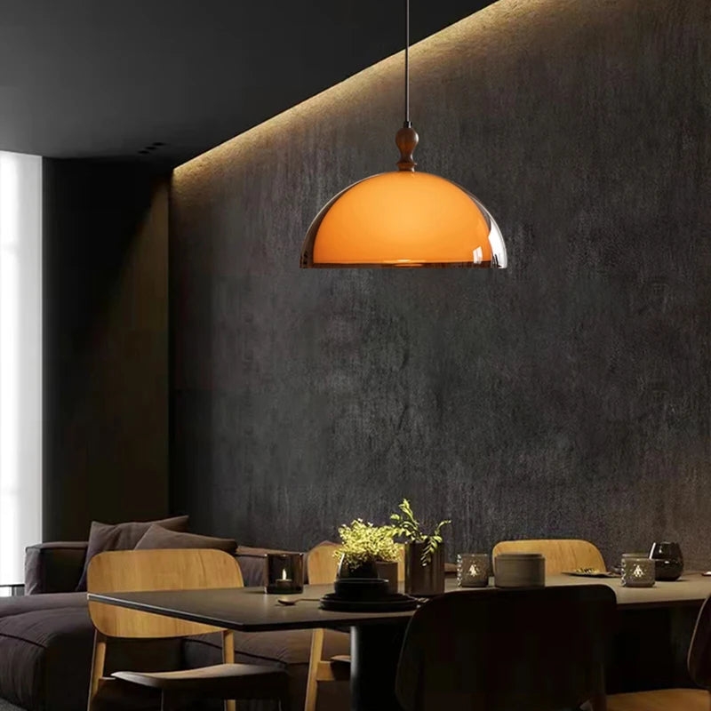 Bruine acryl hanglamp voor eetkamer – Armoniel