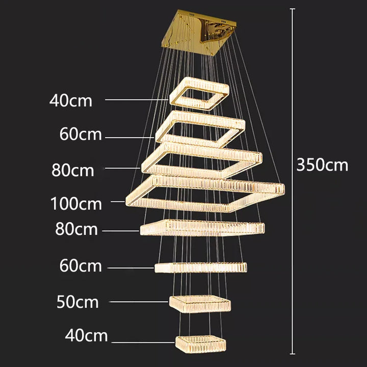 Lustre en cristal moderne pour salon – Cristarve
