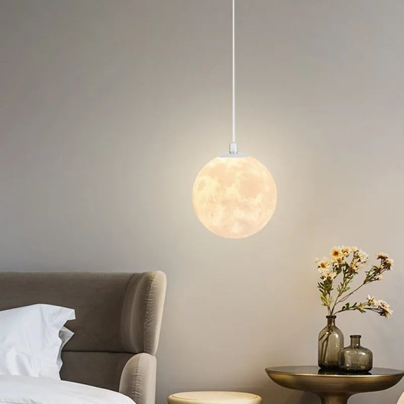 Moderne LED-hanglamp in wit metaal – Moonéclat