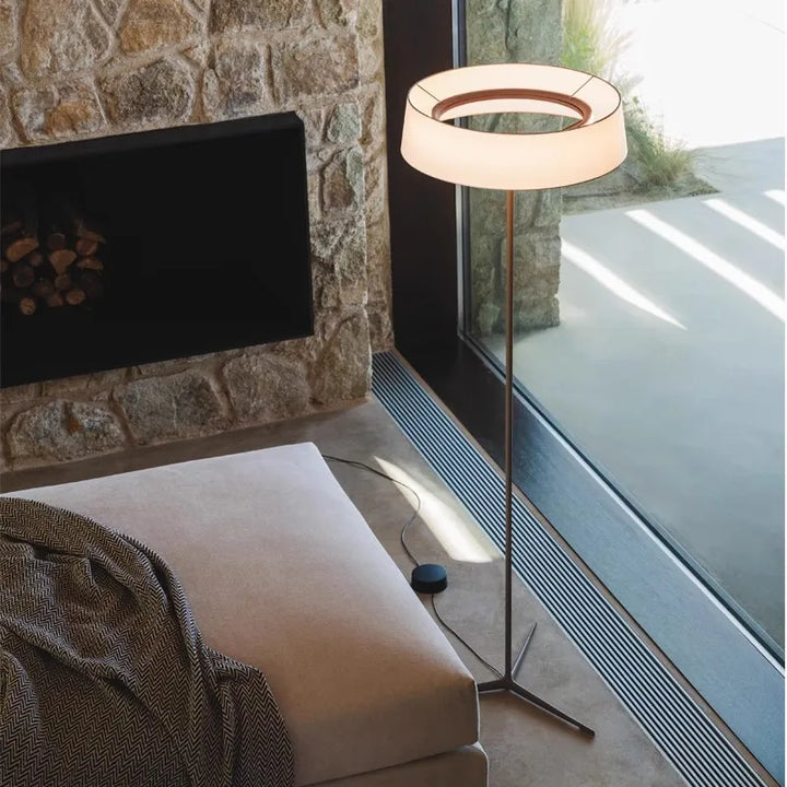 Lampe à pied moderne en tissu nordique pour salon – Armoniev