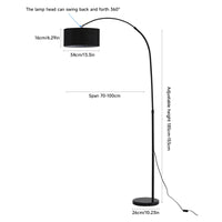 Lampe sur pied contemporaine réglable pour salon et chambre – Verilum