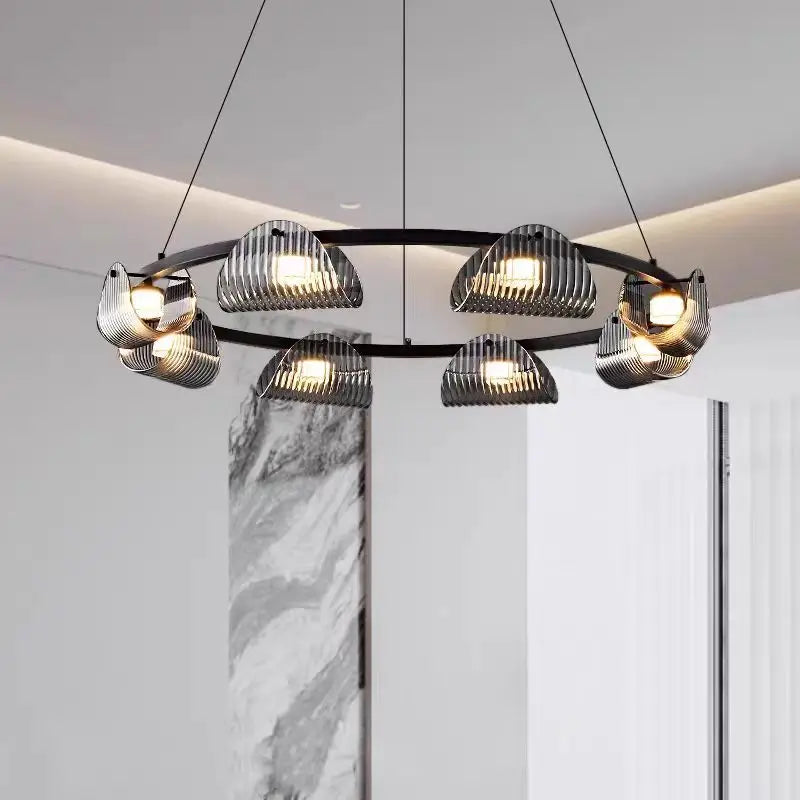 Hanglamp in Grijs Gerookt Glas voor Eetkamer – Orvelia