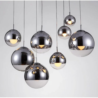 Minimalistische Hanglamp in Verguld Glas voor Restaurants – Alvearelia