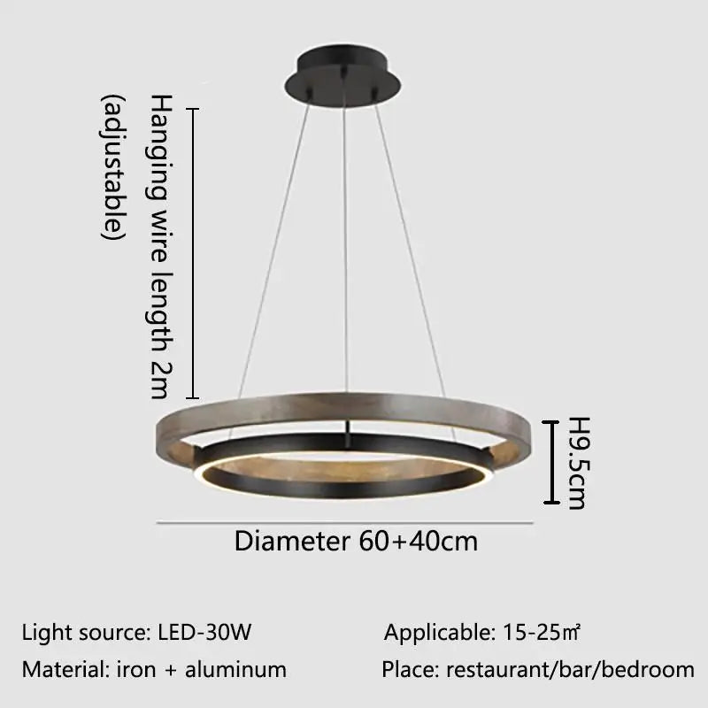 Lustre moderne minimaliste en fer pour salle à manger – Cironde
