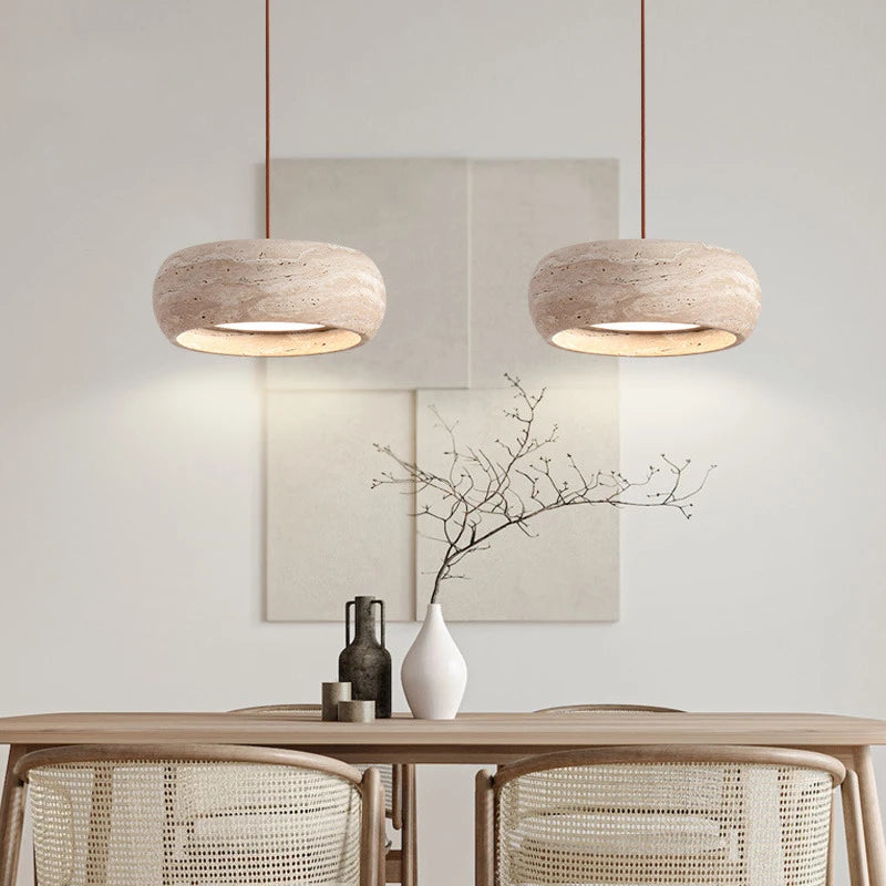 Gele travertijn hanglamp voor woonkamer en eetkamer – Armonello