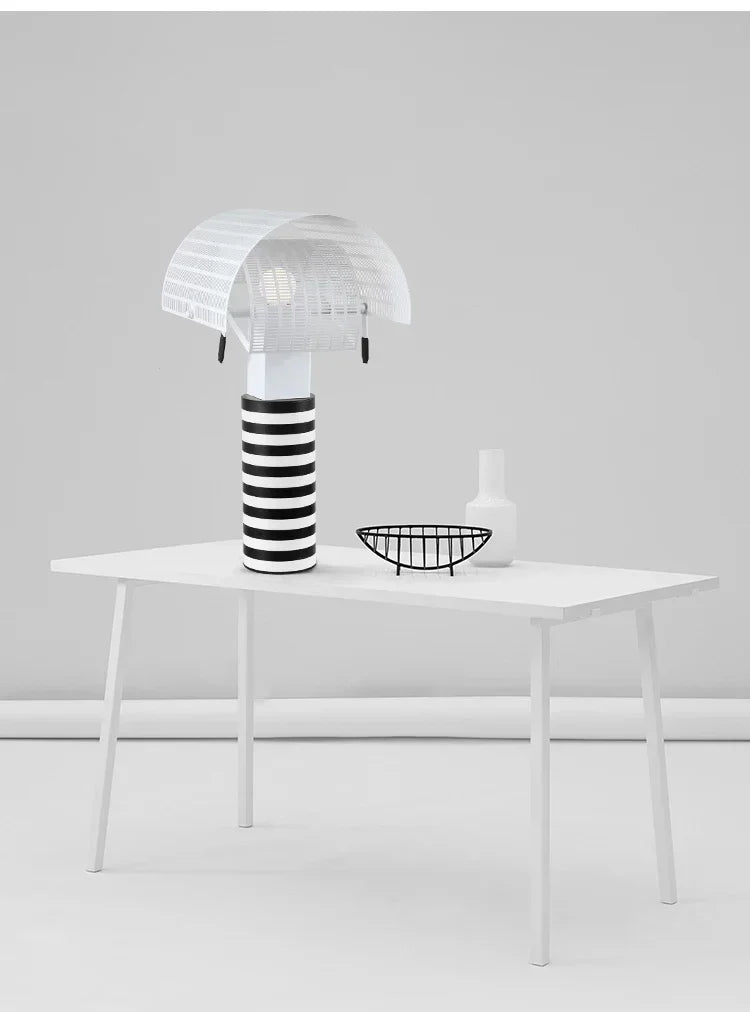 Moderne Hanglamp in Zwart en Wit Metaal voor Woonkamer – Zébrano