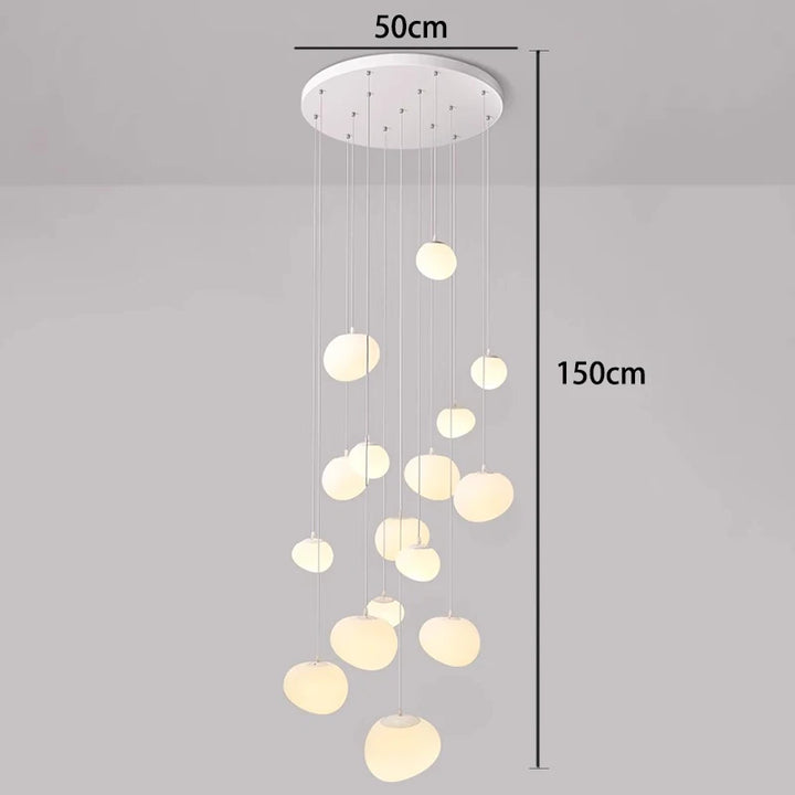Lustre moderne en alliage pour salons et escaliers – Orialys